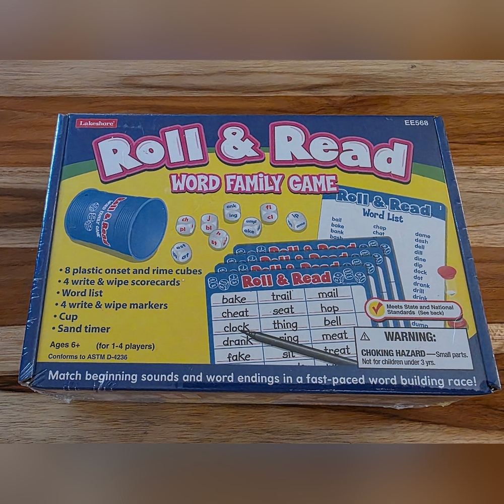 NWT Lakeshore Roll & Read Word Family Game